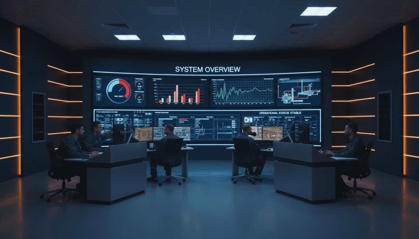 Despachador frente a un videowall con mapa de la ciudad y estado de unidades